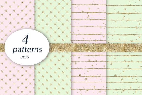Download Pink Gold Star Princess Paper Background - Round Collection