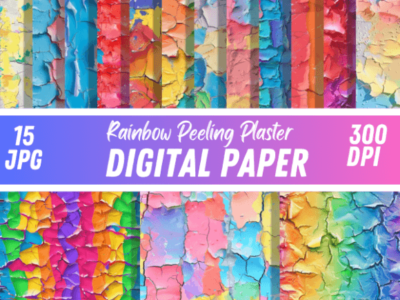 Download Rainbow Peeling Plasters Backgrounds - Round Collection