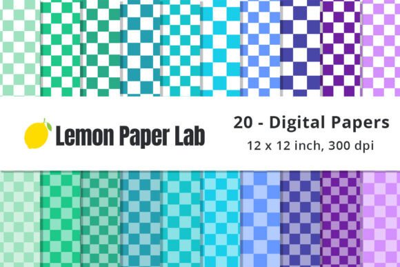 Download Cool Checkered Digital Background Papers - Round Collection