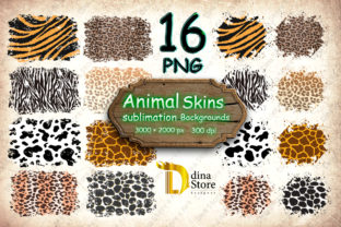Download Animal Skins Sublimation Backgrounds - Round Collection